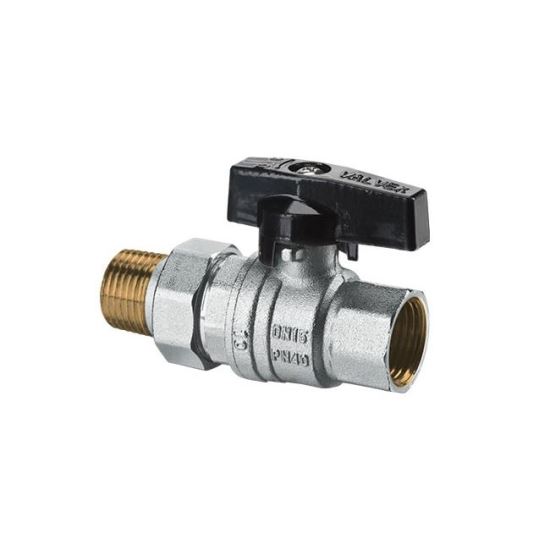 Robinet sferic 1/2 FI-FE,pasaj total, cu presetupa și ﬂuture de aluminiu (10buc/cut)