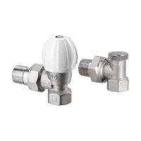 Set robineti 1/2 coltar pentru radiator, nichelat ACTIV