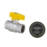 Robinet sferic 1/2 FI-FI pentru gaz, cu ﬂuture de aluminiu ORION
