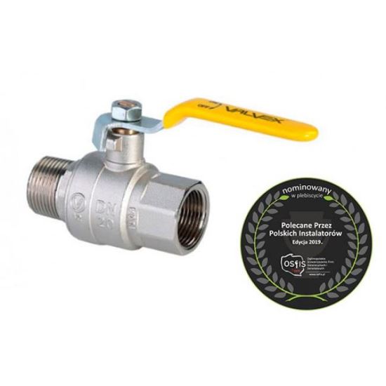 Robinet sferic 3/4 FI-FE pentru gaz, cu maneta de otel ORION