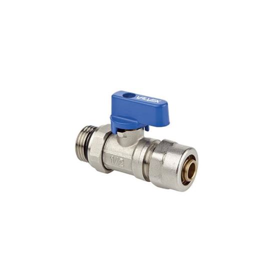 Robinet cu bilă MINI PLUS cu O-ring și conector Eurocone 16×2 MINI