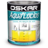 Email lucios pe bază de apă OSKAR Aqua, alb pur 2,5 L
