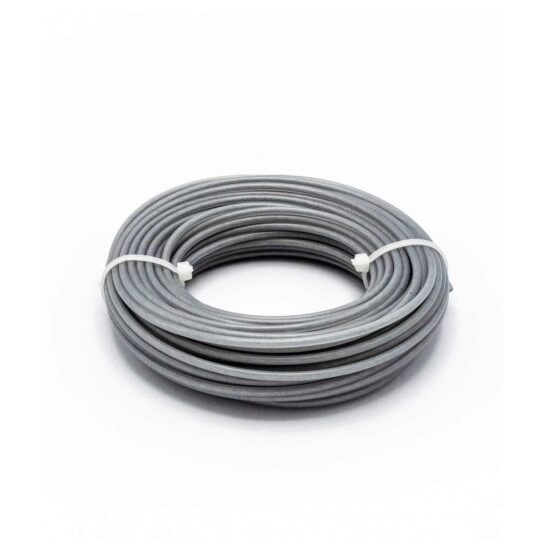 Fir motocoasa 15 m, insertie otel, rotund, 2.4 mm, gri, LT36923