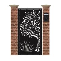 Poarta pietonala din tabla debitata cu plasma ARBORE 1940 x 990 mm