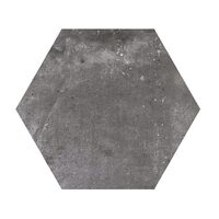 Gresie hexagonala London model ciment, 22,5x25,9 cm, culoare antracit