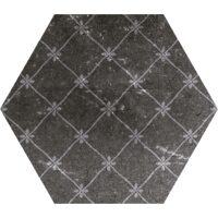 Gresie hexagonala Wembley model ciment, 22,5x25,9 cm, culoare antracit