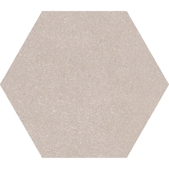 Gresie hexagonala Lieja model ciment, 22,5x25,9 cm, culoare taupe