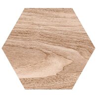 Gresie hexagonala Malinas model Lemn, 22,5x25,9 cm, culoare bej