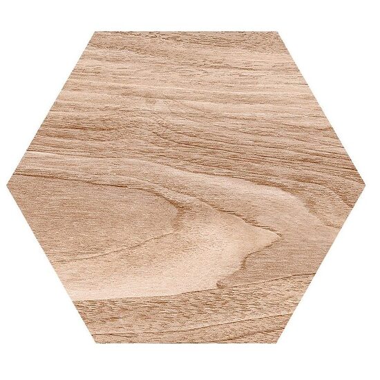 Gresie hexagonala Malinas model Lemn, 22,5x25,9 cm, culoare bej
