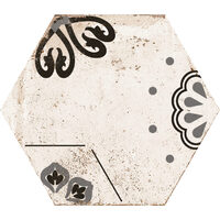 Gresie hexagonala Nora, model ciment, 22,5x25,9 cm, culoare mix
