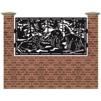 Panou de gard mic din tabla debitata cu plasma CANVAS 990x1940 mm