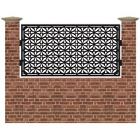 Panou de gard mic din tabla debitata cu plasma FLOWER 990x1940 mm