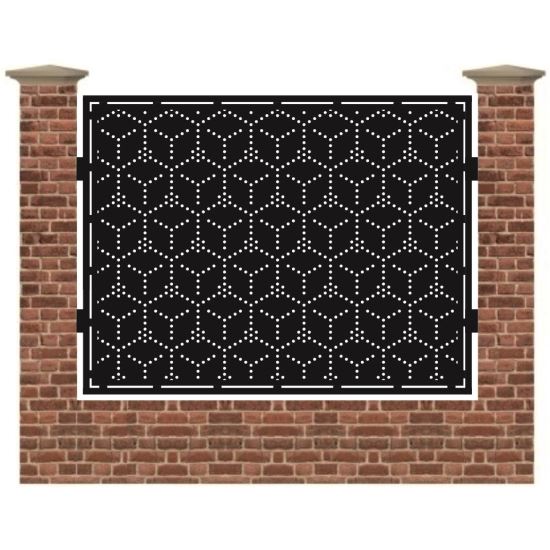Panou de gard mare din tabla debitata cu plasma MAX METRO 1500x1940 mm