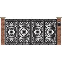 Poarta acces auto mare din tabla debitata cu plasma NOBLE 3884x1940 mm