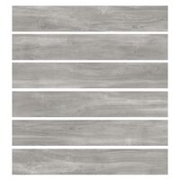 Gresie portelanata Nordicwood Grey, model lemn, tip parchet, finisaj mat, 15x90 cm, culoare gri