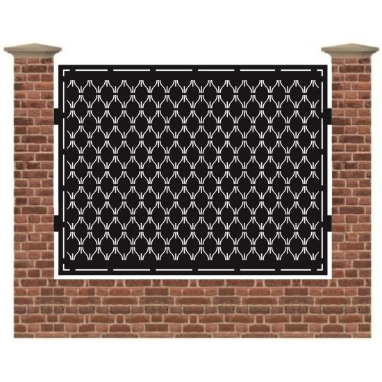 Panou de gard mare din tabla debitata cu plasma MAX IRIS 1500x1940 mm
