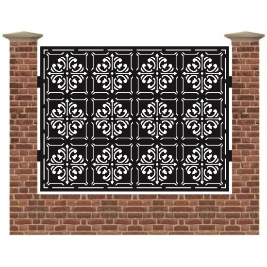 Panou de gard mare din tabla debitata cu plasma MAX TAPE 1500x1940 mm