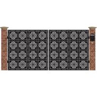 Poarta acces auto mare din tabla debitata cu plasma TAPE 3884x1940 mm