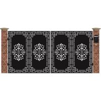 Poarta acces auto mare din tabla debitata cu plasma MAJESTIC 3884x1940 mm