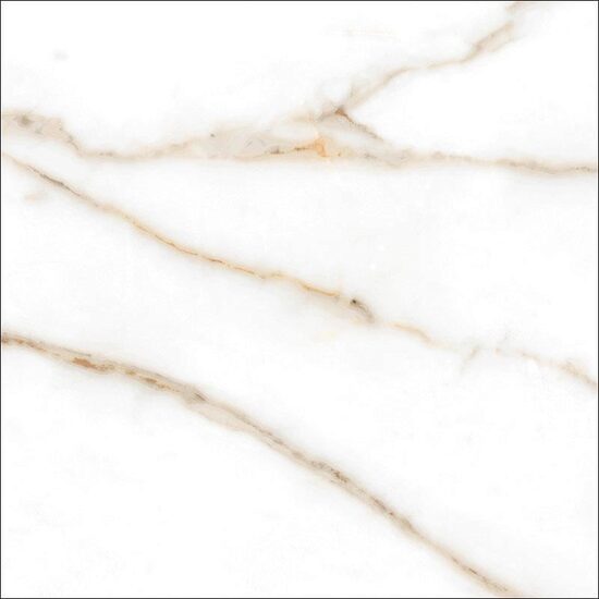 Gresie Dana Gold tip piatra, finisaj lucios, 60,8x60,8 cm, culoare alba